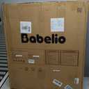 Babelio Baby Gate for Stairs, Kitchen & Doorways, 26-43" W 28" H No Bottom Bar| Easy Installation| One-Handed Operation| Auto-Close| Hardware Mount (Drill Needed) Safety Dog/Pet Gate Indoor (White)