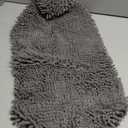 Muddy Mat Doggy Dryer, Highly Absorbent Microfiber Washable Dog Shammy Quick Drying Towel Absorber - Extra Soft Plush Wrap Chenille Bath Towels to Dry Soggy Large Pets & Small Puppy-Grey 13"x31"