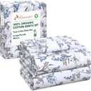 RUVANTI 100% Organic Cotton Sheets Twin XL, Percale Weave, GOTS Certified, 3-Piece Set, Deep Pocket 15", Crisp & Breathable, Soft Durable Bedding, Sbanas Algodn Orgnico  Deluxe