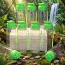 6 Set VBS 2026 Rainforest Falls Themed Plastic Water Bottles and Stickers Kit Water Bottle with Handle Strap Leak Proof Flip Exploring The Nature of God Summer for Vacation Bible School