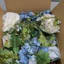 Artiflr 2 Pack Artificial Peony Garland, Total 12ft Floral Greenery Garland with Rose Flower Vine, Peony Flowers and Green Leaves for Wedding, Dining Table, Home Party Decor