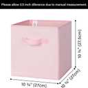 GRANNY SAYS Cube Storage Bins, 11 Inch 6 Pack Storage Cube Organizer, Foladble Fabric Storage Boxes with Handle, Decorative Clothing Storage Baskets for Shelves, Closet, Pink