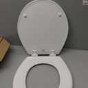 BEMIS 500EC 390 Toilet Seat with Easy Clean & Change Hinges, 1 Pack Round, Cotton White | Durable enameled wood resists chipping & scratching, fits all standard round toilets, Made in USA, 500EC 390