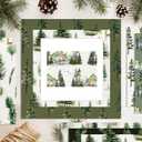 VIVIQUEN 24 Pack Christmas Tree Double-Sided Paper, 12-inches Dark Green Textured Scrapbook Paper Xmas Craft Paper Folded Flat for DIY Background Card Making Scrapbook Photo Album Decor