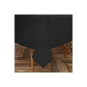 Majestic Giftware PU Faux Leather Rectangle Tablecloths | (TCE22-54200) Black Waterproof & Spill Proof Dining Table Cover | Decorative Washable Tablecloth for Home, Kitchen, Party (54X200)