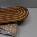 Wenqik 2 Pcs Boho Wall Shelf Rainbow Arch Wooden Floating Shelf Mid Century Bohemian Hanging Holder Double Vintage Wall Mount Altar Decor for Nursery Bedroom 15.75 x 6.69 Inches(Brown)