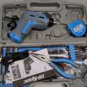 Hi-Spec 35pc Blue Tool Kit with 3.6V USB Electric Screwdriver and Drill set. Complete General Tool Set