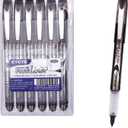 2 x EYEYE 0.5mm Black Needle Tip Rollerball Pens Pack of 6, Quick Dry Liquid Ink Roller Ball Pen Extra Fine Point Pens Fine Point Smooth Writing Pen for Journaling, Note Taking, Office, School Supplies