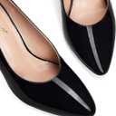 GENSHUO Women High Heels Stiletto Pumps Black Gold Brown Close Pointed Toe Slip On Dress Shoes Basic Classic Wedding Work Office Party Comfortable (7.5)