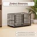 Snuowu 48 Inch Heavy Duty Dog Crate with Wheels，Indestructible Escape-Proof Dog Cage for Large Dogs, Extra Large XL XXL Indestructible Dog Crate with Removable Tray (Patent Authorization), one Door, 47.2"L x 28.7"W x 28.7"H 
