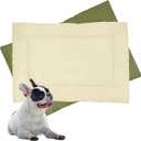 Downtown Pet Supply Dog Crate Pad, 24" x 18" - Waterproof, Ripstop Nylon Dog Crate Mat Chew Proof and Machine Washable - Olive and Light Beige - S (SMALL (24" x 18"), Olive and Light Beige)