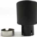 Car Exhaust Tail Pipes Matte Carbon Muffler Tip Tail End Universal Stainless Steel Curly Black (57mm in 101mm Out)