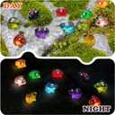20pcs Luminous Mini Frogs, Resin Frog Figurines Glow in The Dark, Luminous Animals Statues for DIY Projects Gardens Landscapes Decoration- Muticolor