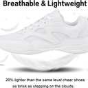 Cheer Shoes for Youth Girls White Cheerleading Athletic Dance Shoes Tennis Sneakers for Competition Sport Training