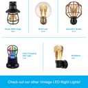 GE Vintage LED Edison Night Light, Plug-in, Dusk to Dawn, Farmhouse Decor, Mood Lighting, Home Decor, Ambient Lighting, LED Lights for Bedroom, Bathroom, Kitchen, Hallway, Black, 2 Pack, 71349