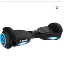Gotrax Edge Hoverboard with 6.5" LED Wheels & Headlight, Max 5km Range & 10km/h Power by Dual 200W Motor, UL2272 Certified and 65.52Wh Battery Self Balancing Scooters for 44-176lbs Kids Adults(Black)