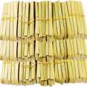 HJJKKH Mini Bamboo Tongs, Small Disposable Natural Cake Tongs, Cooking Utensils Natural Toast Tongs for Toaster Serving Food Natural Green Catering Buffet Home (3.9 inches, 100, Count)