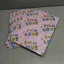 6 x RiukRaiu Valentine's Day Wrapping Paper for Men Women - Pink Gift Wrap Balloon Heart Envelope for Romantic Lovers Wedding - 4 Folded Sheets 28 X 40 Inch, Easy to Store