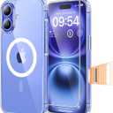 TAURI for iPhone 16 Plus Case, Camera Control Compatible with MagSafe, with Screen Protector, Military-Grade Protection, Slim Magnetic Phone Case for 16 Plus 6.7", Clear