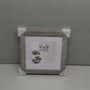 Americanflat 9x9 Picture Frame with Shatter-Resistant Glass - Use as 6x6 Frame with Mat or Display 9x9 Photo Without Mat - Hudson Collection - Wide Square Frames for Tabletop and Wall - Grey Wood