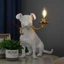 Modern Resin Carved Dog Table Lamp, Desk & Floor Light for Home Decor - Living Room, Bedroom, Home Office, Kids Room