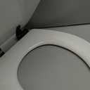 Mayfair Bennett Toilet Seat with Matte Black Hinges, Slow Close Wood Seat, Secure Metal Hinges, Easy Install, Made in USA, Round, White