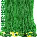 Moon Boat 72PCS St. Patrick's Day Clover Necklaces Green Beads Shamrock Party Supplies Irish Decorations Accessories