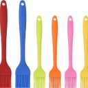 Hhyn Silicone Basting Brush Set 6 Pack Heat Resistant Pastry Brushes Spread Oil Butter Sauce for BBQ Grill Barbeque Kitchen Baking Cooking Pastries, 2 Large & 4 Small