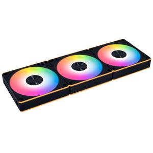 Lian Li UNI Fan CL120 ARGB 120mm PWM Fans - Triple Pack - 2.4 GHz Wireless Signal RGB & PC Case Fans Control - Daisy-Chain - Dual Light Zones - FDB - Controller Included & Required - Black (12CL1W3B)