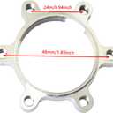 2PCS Silver Aluminum Alloy 6 Bolt Flange Adapter with Screws Disc Brake Conversion 48mm Mountain Bike Threaded Hub Base Accessories