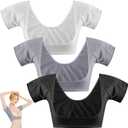 Zhanmai 3 Pcs Underarm Sweat Vest Armpit Sweat Proof Pads for Under Armpits Underarm Proof Pads for Women (L)
