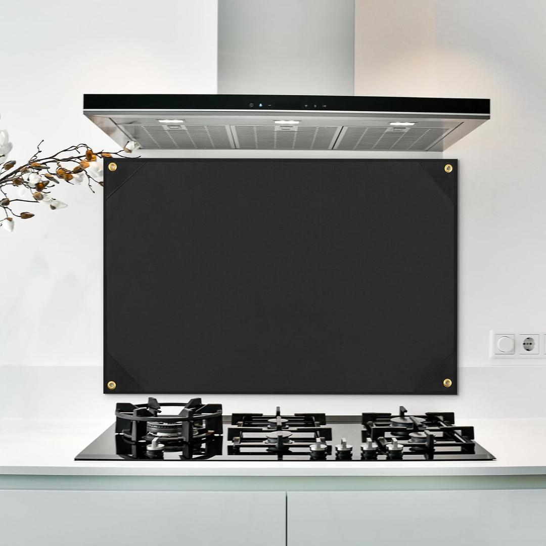 Chunful 24×36 Inch Stove Backsplash Splatter Guard Range Hood Backsplash Wall Protector for Kitchen Stovetop Wall Easy Installation Fire Extinguishing