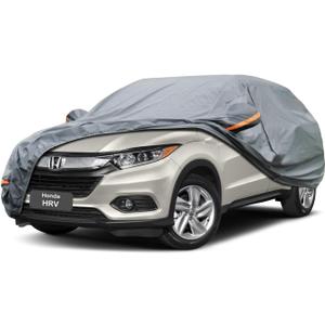 Premium Car Cover Custom Fit Honda HRV HR-V (1998-2025), 16 Layers Heavy Duty Car Cover Waterproof All Weather with Zipper Door for Sun Rain Snow Dust Uv Protection