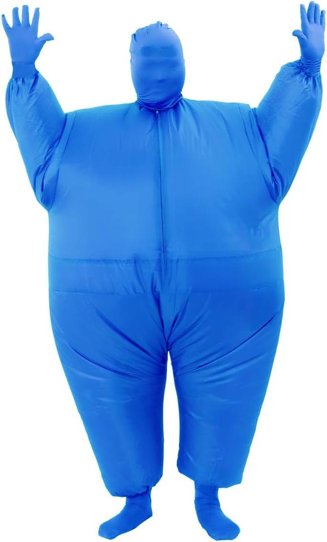 RHYTHMARTS Inflatable Costume Full Body Suit Halloween Christmas Costumes Fancy Dress Adult (Blue)