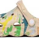 INMINPIN Kids Cute Clogs Cartoon Garden Shoes Boys Girls Slides Slippers Indoor Outdoor Children Water Shower Beach Pool Sandals,Beige A,1-1.5 Big Kids,Kids
