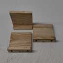 Fixwal Floating Shelves for Wall, Rustic Wood Small Wall Mounted Shelves for Bedroom, Living Room, Kitchen, Bathroom Decor, Set of 4, 5 x 5 Inches 