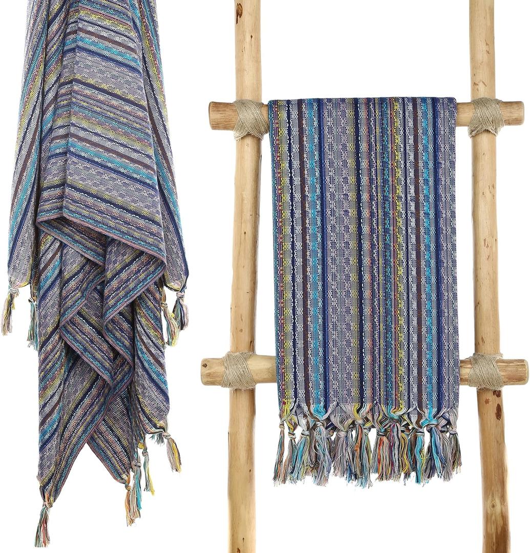 Cacala Pestemal Turkish Beach Towel Highly Absorbent Quick and Easy Dry Soft and Comfortable for Bath, Spa, Pool, Gym and Yoga 100% Cotton 37 x 70 (Dark Blue)