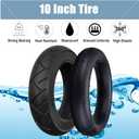 Cooryda 10x2.125 Tire and Inner Tube,10x2.125 Inner Tube for Electric Scooter Tire Replacement Wheels with 0 Valve Stem for 10inch Tires with 6inch Rims(1 inner+1 outer)