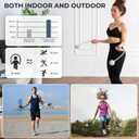 Smart Jump Rope with LED Display and Jump Counter, Weighted Cordless Design for Home Gym & HIIT, Adjustable Steel Wire for Fitness, Tracks Jumps, Calories & Time, for Men, Women & Kids (Light White)