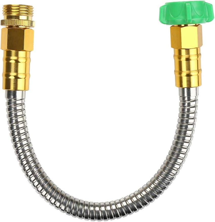 New 304 Stainless Steel Metal Garden Hose with Nozzle-Flexible, Portable & Lightweight (1 foot)