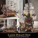 Mould King Large Pirates Ship Model Building Blocks Kits, MOC Dutchman Building Block Pirate Ship Construction Set to Build, Toys Gift for Age 14+/Adult Collections Enthusiasts (4364+Pieces)