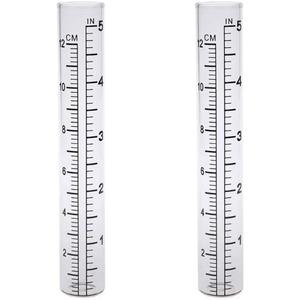 5" Rain Gauge Replacement Tube Glass for Outdoor Garden Yard Home, Best Rated 2 Pcs