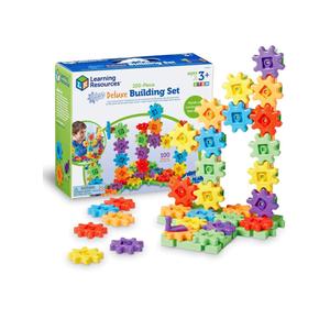 Learning Resources Gears 100-Piece Deluxe Building Set -STEM Activities, Fine Motor Skills, Toddler Explorer Kit, Science and Construction, Boys and Girls Gifts