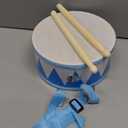 Kids Drum Set,8" Wooden Drum Toys with Adjustable Strap and 2 Drumsticks,Sensory Musical Instrument for Toddler Boys & Girls,Party Gift(Blue)