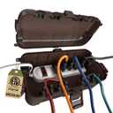Flemoon Medium Outdoor Electrical Box (11.5x5.2x4 inch), IP54 Waterproof Extension Cord Cover w/6 Cable Entry Ports, Weatherproof Connection Box for Power Strip, Timer, Plug, Holiday Lights, Brown