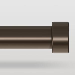 Bronze Curtain Rods for Windows 36 to 176 Inch(3-14 Feet),1" Diameter Rods with Modern Style End Cap Finials,Size:36-176 Inch