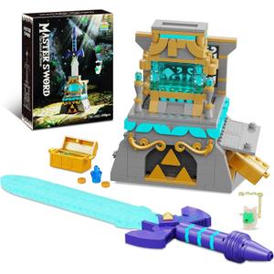 BOTW The Master Sword Glowing Building Block Set,Sword Toy Set for Adults Boy Fans Kids Ages 6-12 Year Old498PCS)