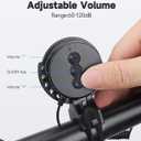 Electric Bike Horn 120dB - 4 Sound Modes & Volume Adjustable, Suspension Mounted Bicycle Horn with Rechargeable Battery, Bike Bell for Adults Kids Bike/Ebike/Scooter, Waterproof Bike Accessories