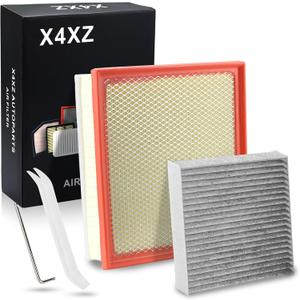 CA11895 CF10285 Engine & Cabin Air Filter Set for 2014-2021 Toyota Sequoia 5.7L, 2014-2021 Toyota Tundra 4.6L 5.7L(Flexible Panel Air Filter Only) Replace# 17801-0P100 87139-50100