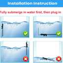 AQUANEAT Aquarium Heater, 300W Fish Tank Heater, Adjustable Submersible Water Thermostat with Digital Thermometer